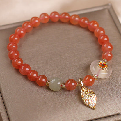 Bracelet en agate Yanyuan au design original, style ethnique pour femme