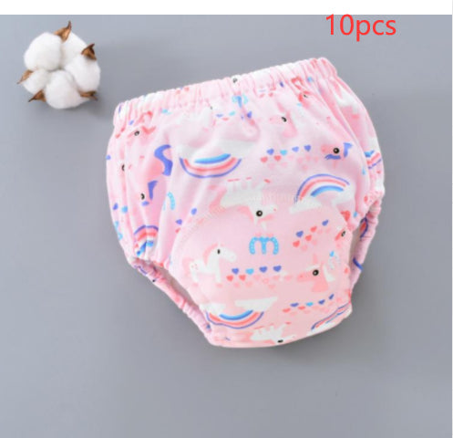 Pantalones de entrenamiento lavables para bebé, cubierta de pañal de gasa de 6 capas