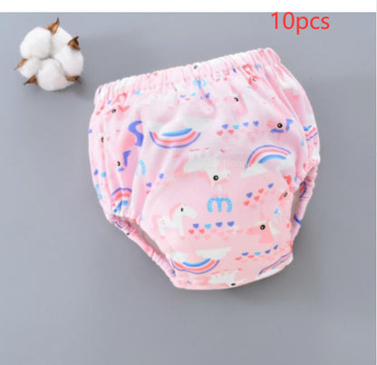 Pantalones de entrenamiento lavables para bebé, cubierta de pañal de gasa de 6 capas