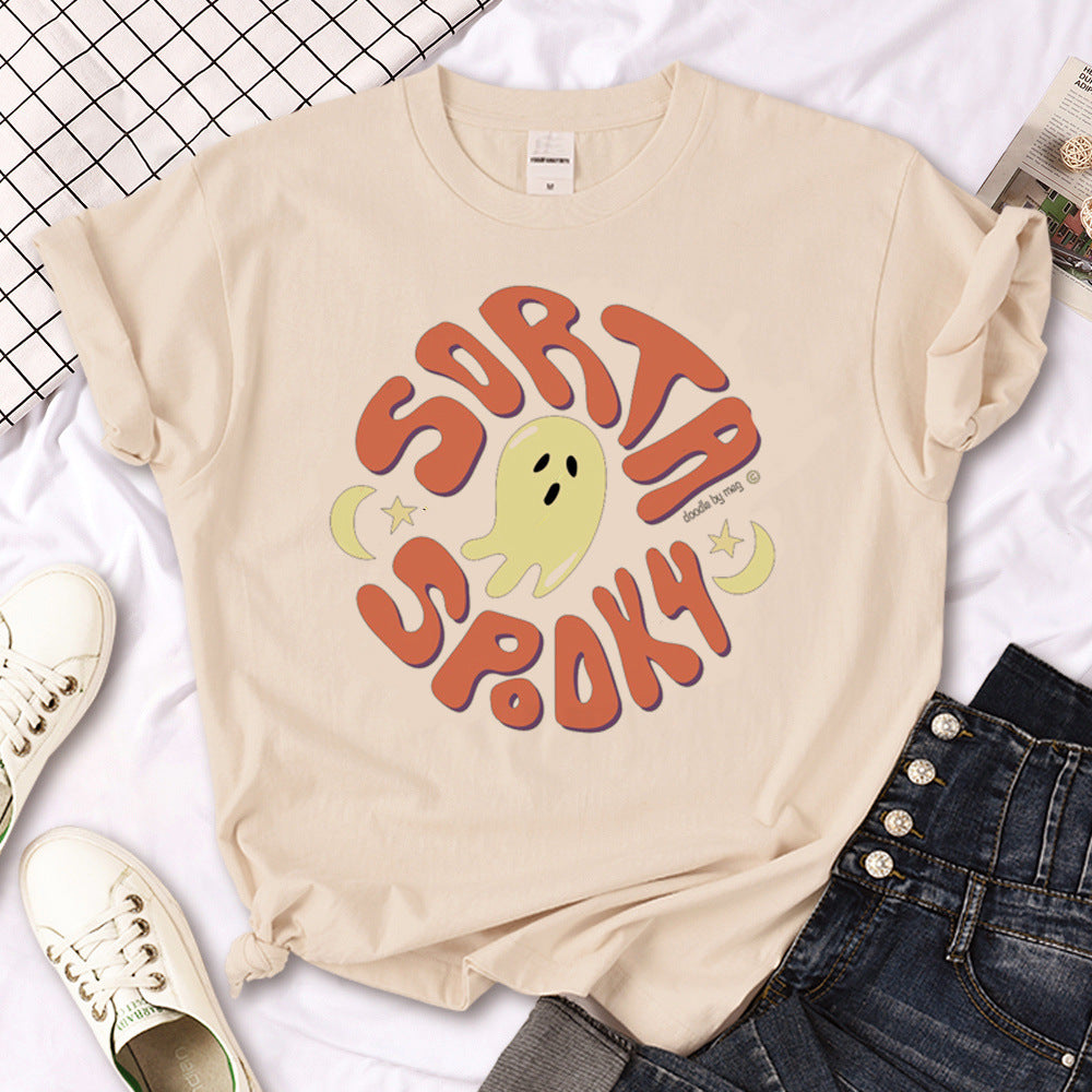 Camiseta de sol gótico de triple luna de bruja para mujer Y2K Des