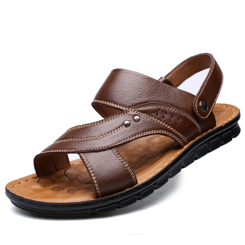 Sandales Homme Chaussures d'été de Plage Réglable à l'arrière Claquettes