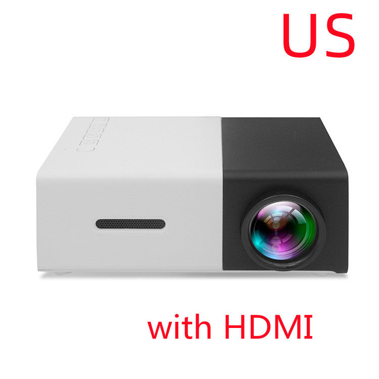 Proyector portátil 3D HD LED Cine en casa HDMI compatible con USB de audio Proyector YG300 Mini proyector