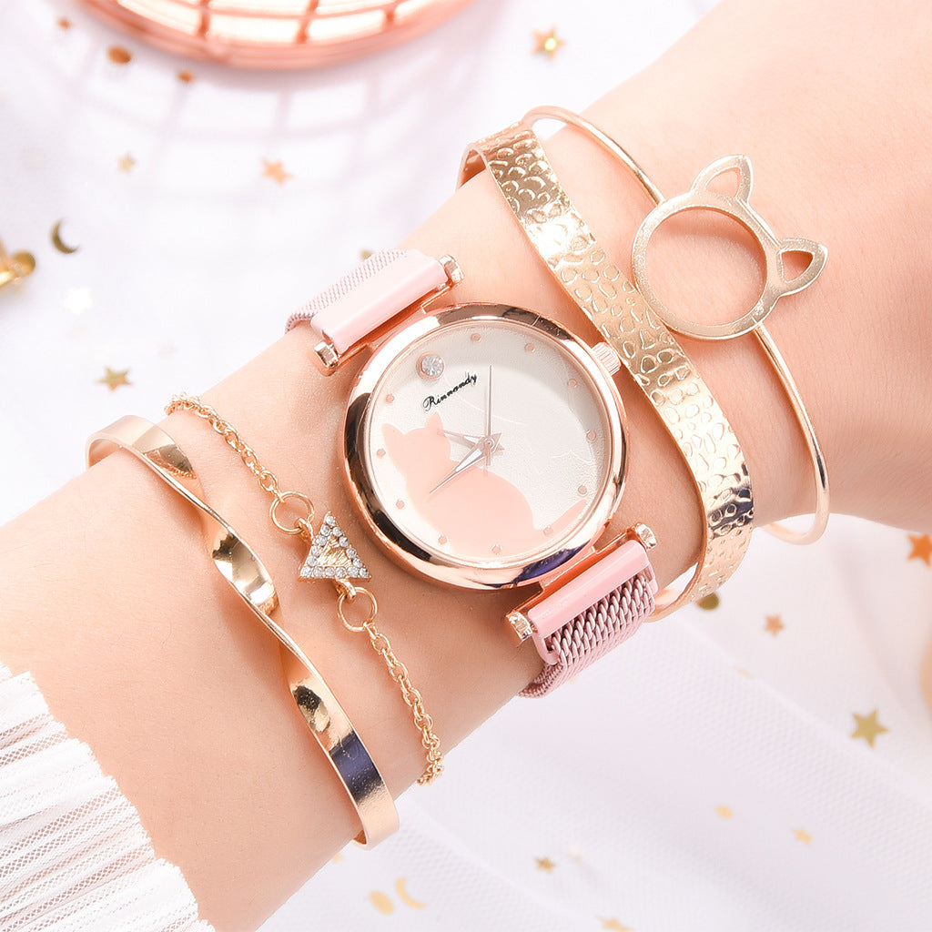 Reloj Textil de Aleación de Cuarzo de Moda para Mujer