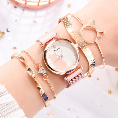Montre en textile d'alliage de loisirs de mode pour femmes à quartz