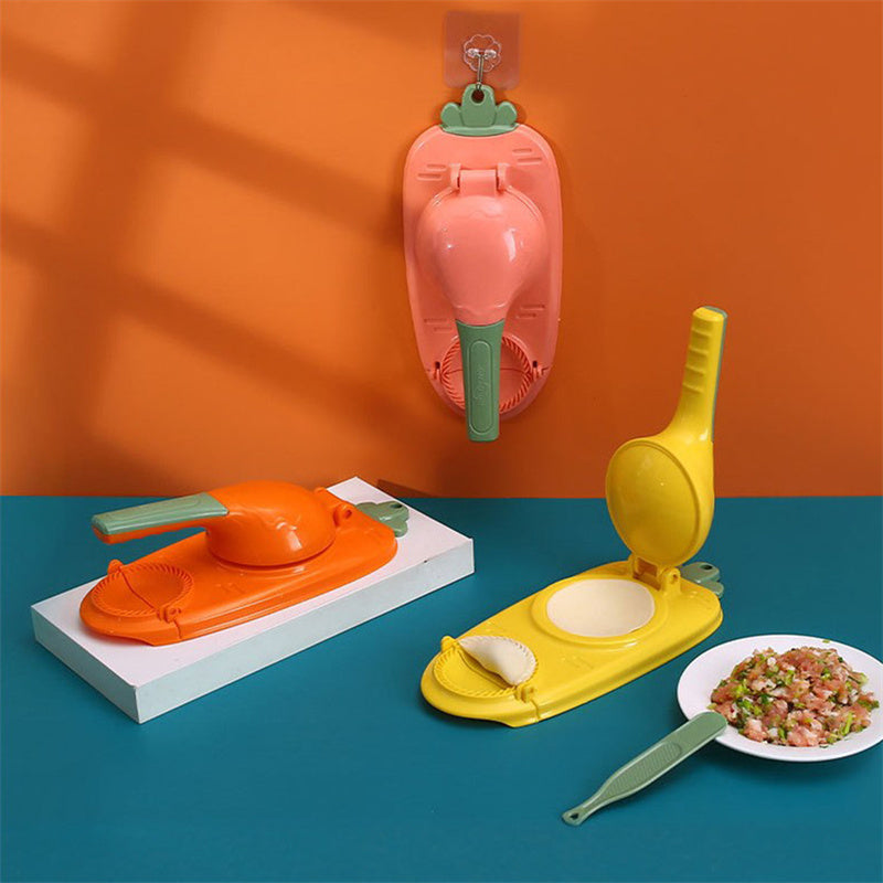 Nueva herramienta 2 en 1 para hacer dumplings de cocina, utensilio manual para hornear repostería