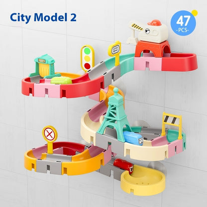 Jouets de bain à assembler avec piste, canard, table rotative pour douche et salle de bain
