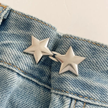 Boucle de ceinture en étoile à cinq branches pour pantalon et pantalon, accessoire de serrage de la taille
