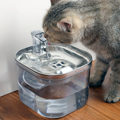 Dispensador de Agua Automático de Acero Inoxidable para Mascotas (Perro y Gato) Fuente Inteligente Accesorios para Mascotas