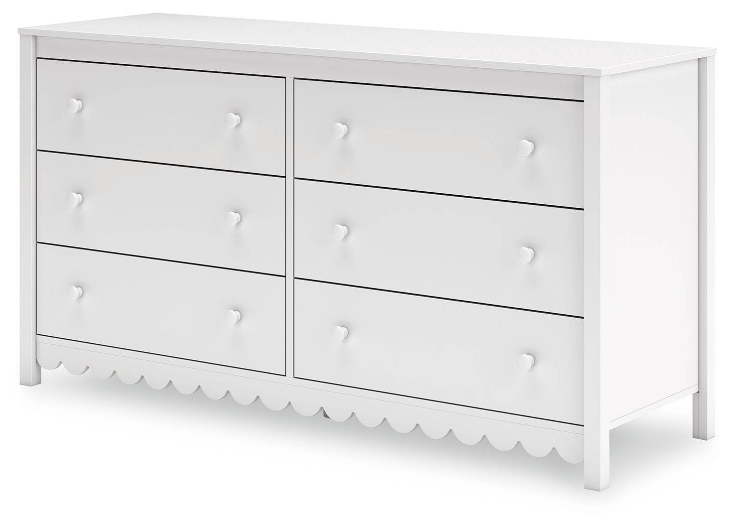Hallityn - Six Drawer Dresser - White-2