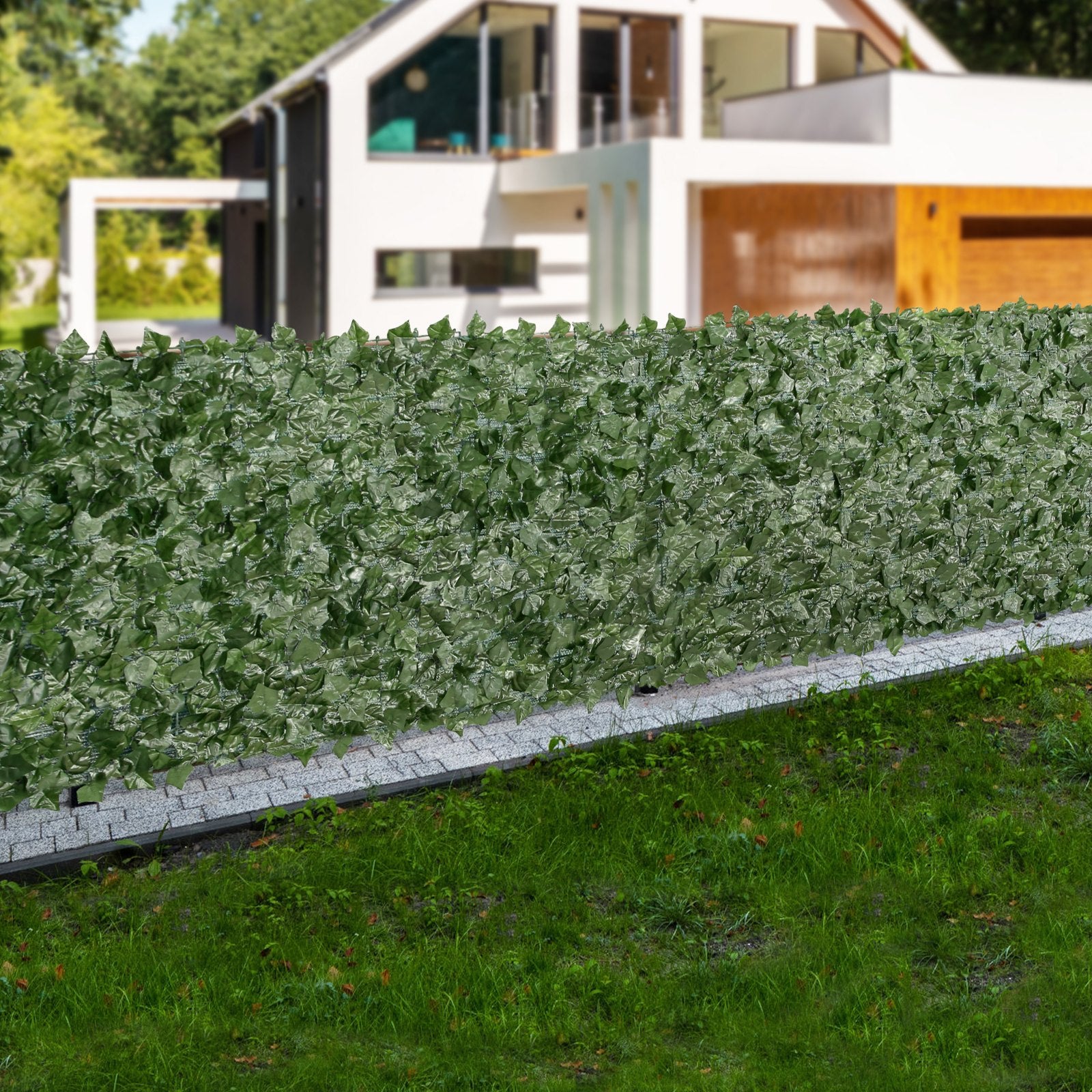Privacy Ivy Fence, 59 X 118in Artificial Green Wall Screen