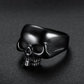Série de bagues tête de mort style punk unique pour homme