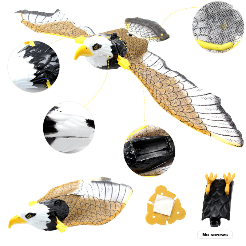 Simulación de Pájaros Juguetes Interactivos para Gatos Mascotas Colgantes Águila Voladora Juguetes para Gatos y Perros Accesorios y Suministros para Gatos Animales