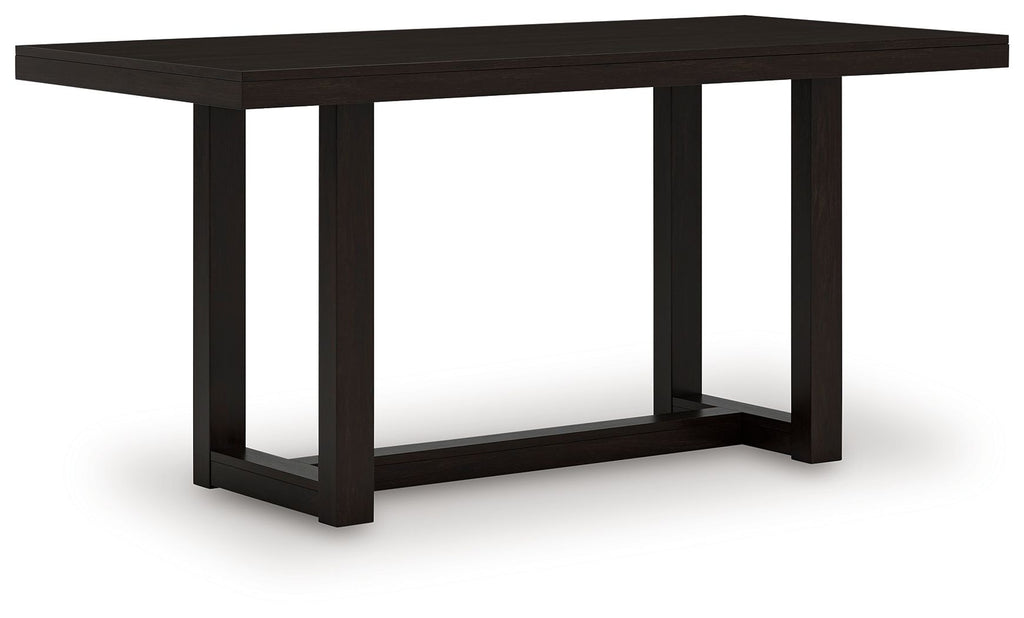 Neymorton - 5 Pc. - Rectangular Dining Room Counter Table, 4 Barstools - Dark Grayish Brown-2