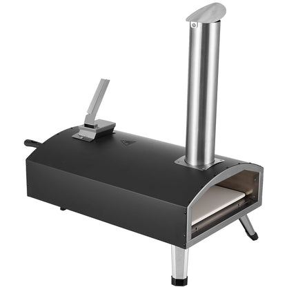 12Horno de pizza exterior portátil de pellets de madera de hierro pulverizado para camping