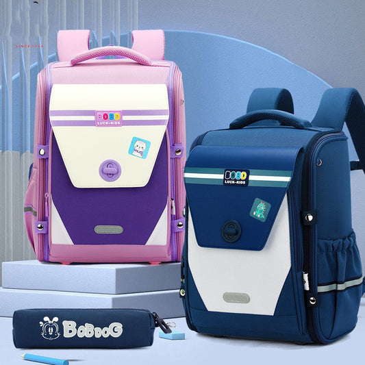Children's Schoolbag Primary School Spine Protection Burden Reduction