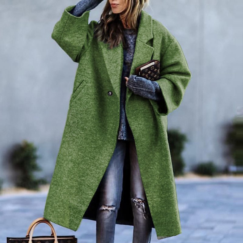 Manteau à carreaux à manches longues pour femmes, assorti de couleurs