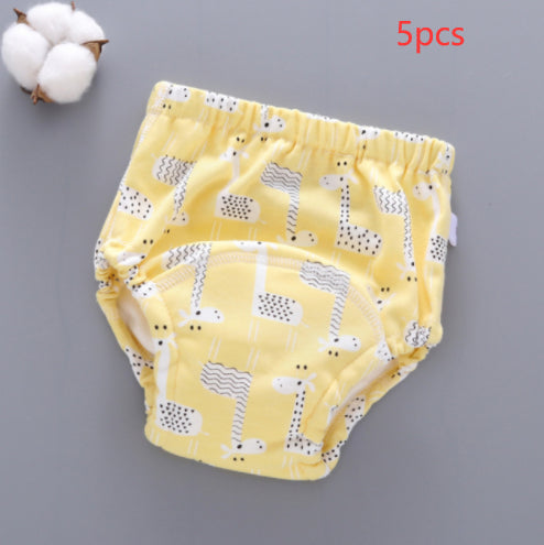 Pantalones de entrenamiento lavables para bebé, cubierta de pañal de gasa de 6 capas