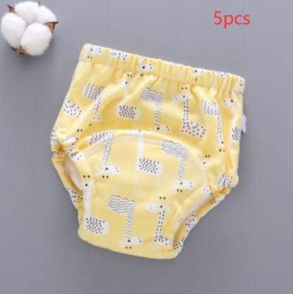 Pantalones de entrenamiento lavables para bebé, cubierta de pañal de gasa de 6 capas