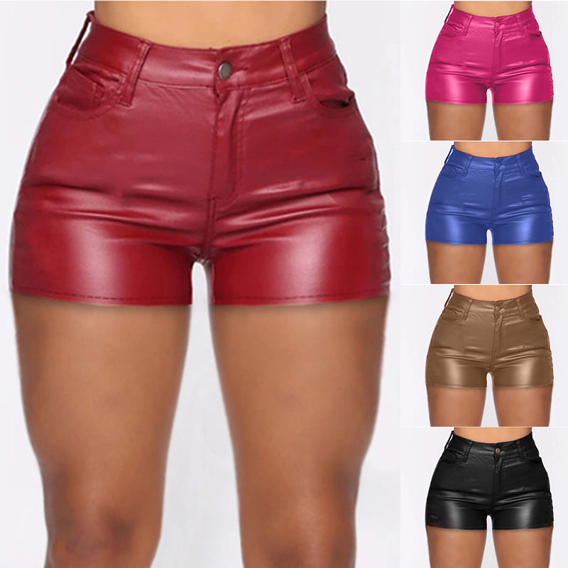 Shorts taille haute moulants de grande taille pour femmes