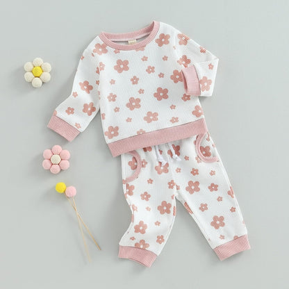Ensemble pull imprimé floral pour enfants