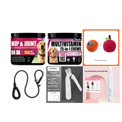 Cortaúñas 2 en 1 para mascotas con luz LED, tijeras especiales para perros y gatos, multifunción, para patas de animales, suministros para mascotas.