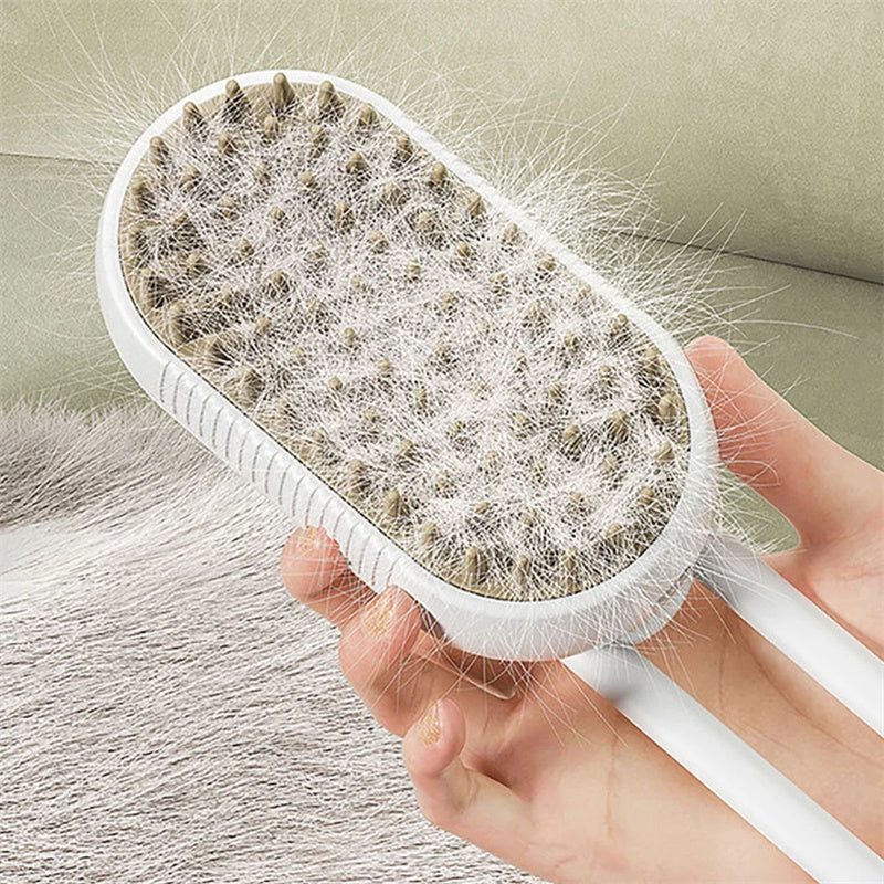 Cepillo de vapor para gatos Cepillo de vapor para perros 3 en 1 Cepillos eléctricos en spray para pelo de gato para masaje Peine de aseo para mascotas Peines de eliminación de pelo Productos para mascotas