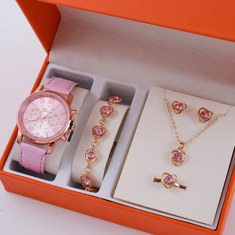 Ensemble de bijoux montre-bracelet à gradation pour femmes