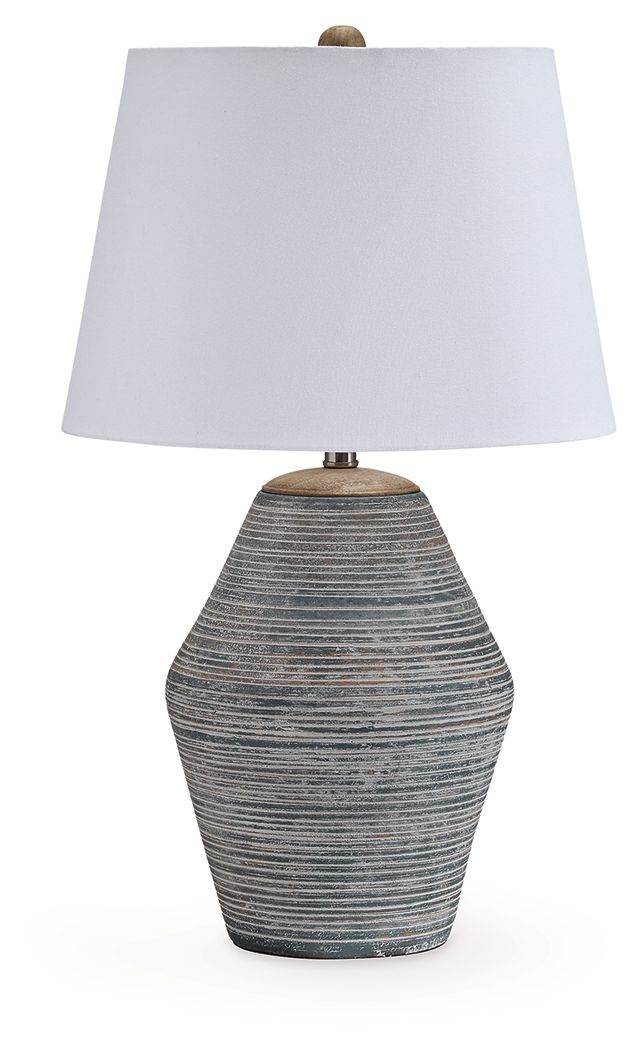 Lawrock - Terracotta Table Lamp - Antique Blue-0