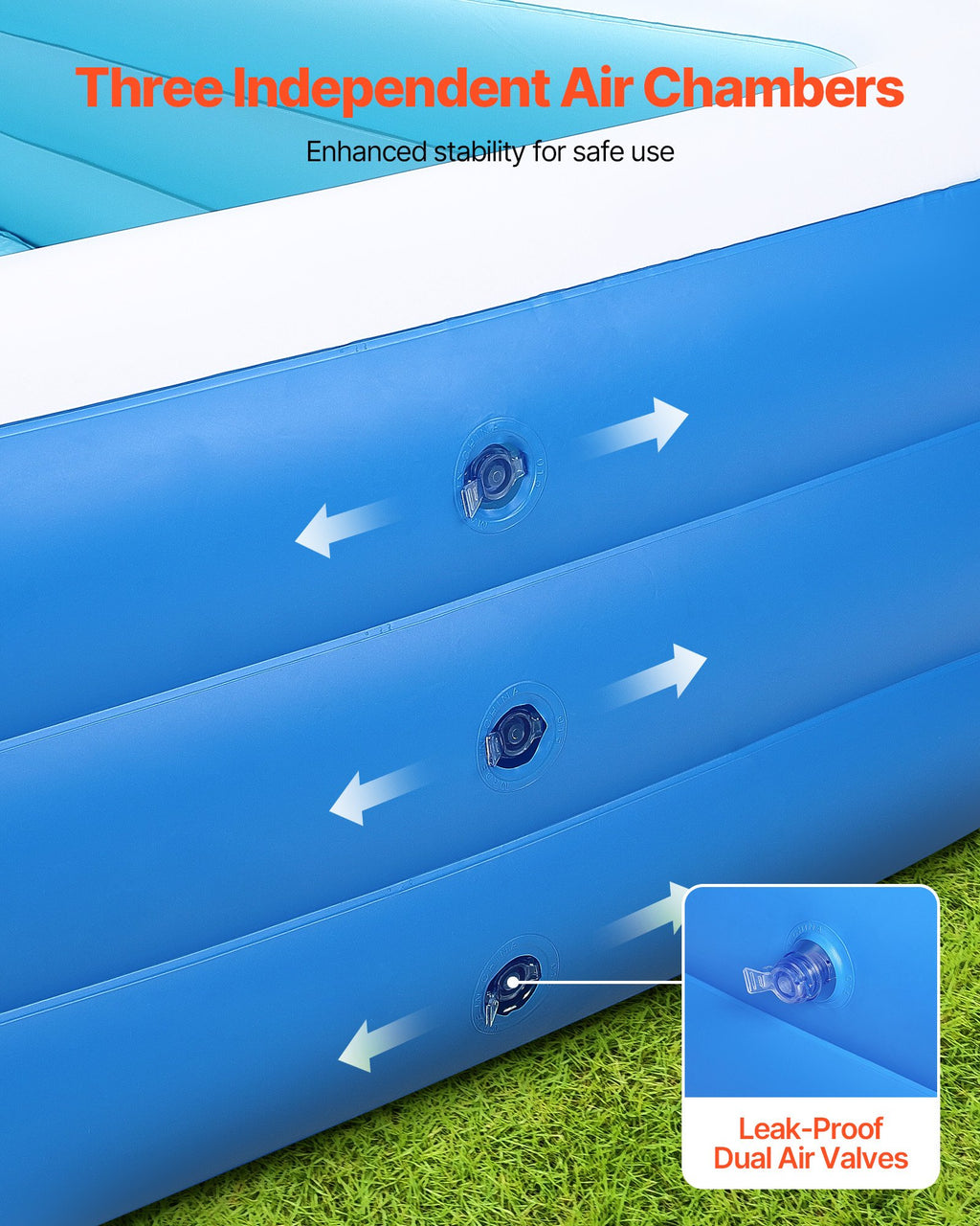 Piscina Hinchable, Piscina Hinchable Grande de 118 X 67 X 20 Pulgadas