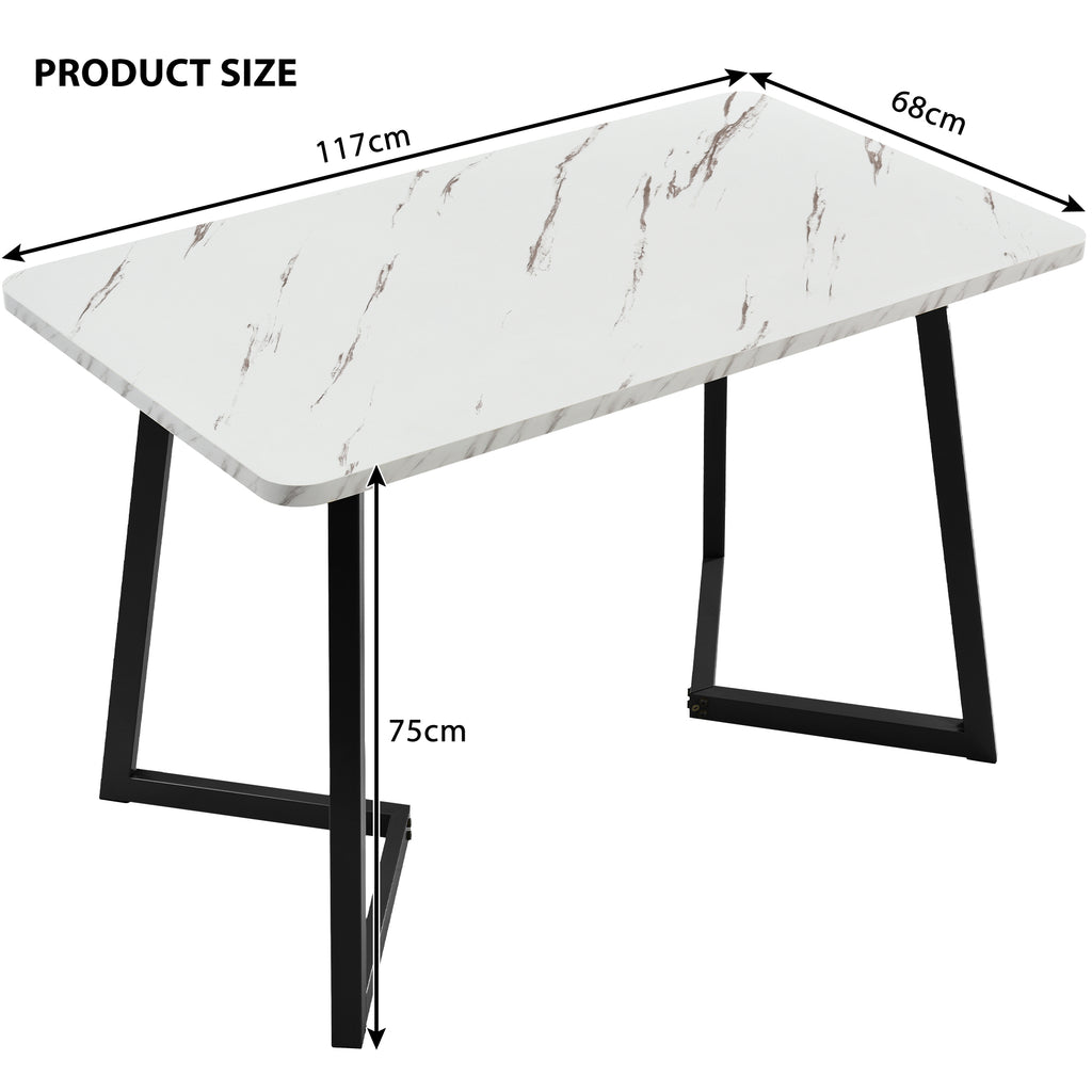 117X68cm Dining Table With 4 Chairs Set