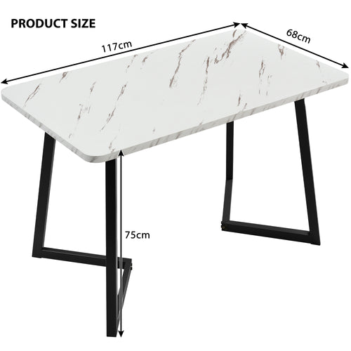 117X68cm Dining Table With 4 Chairs Set