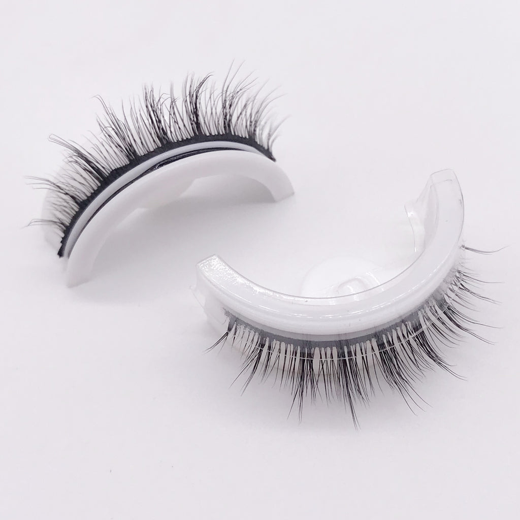 Cils en Vison 3D Réutilisables, Cils Naturels Faux Auto-adhésifs, Maquillage sans Colle, Extension de Cils en Soie