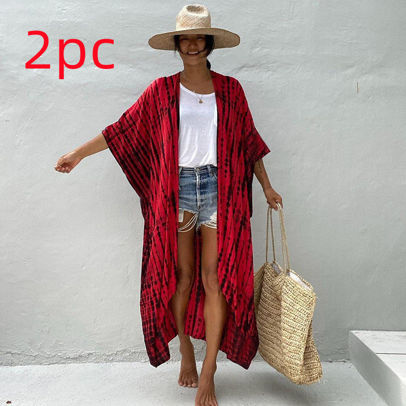 Robe de plage de villégiature en polyester anti-UV pour femmes