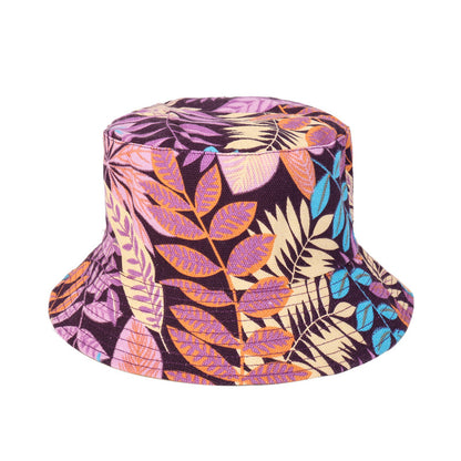 Chapeau Bob Européen et Américain, Nouveau Motif Imprimé, Chapeau en Toile Printemps-Été pour Femme, Chapeau de Pêcheur Réversible pour Voyage et Plage, Vente en Gros