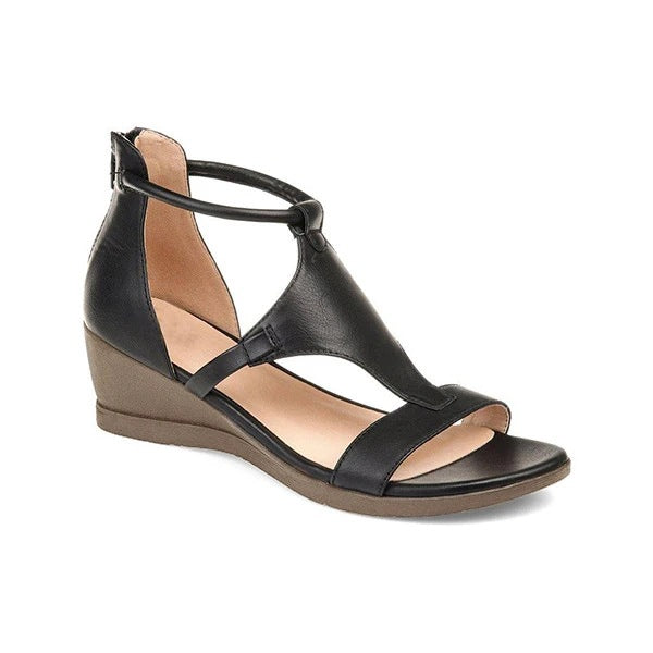 Sandalias de cuña de verano para mujer, estilo romano informal