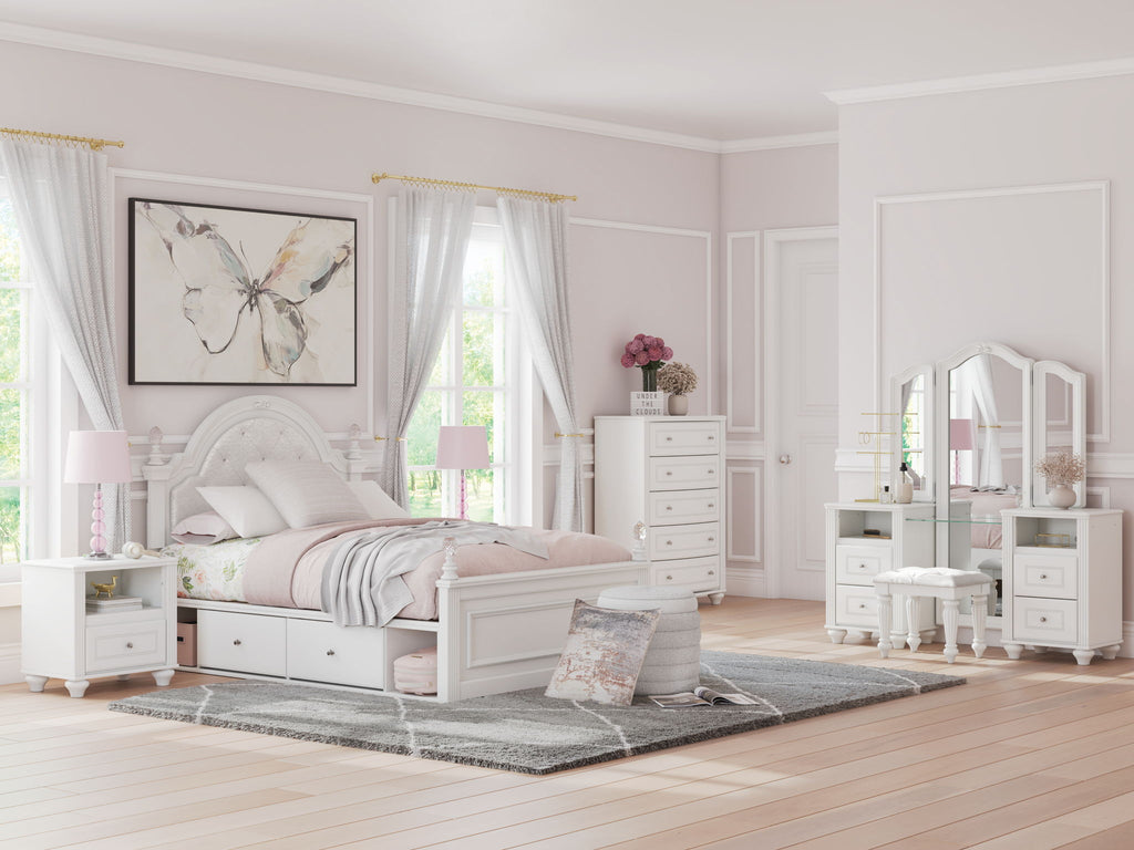 Kozlani - Vanity With Mirror - White-2