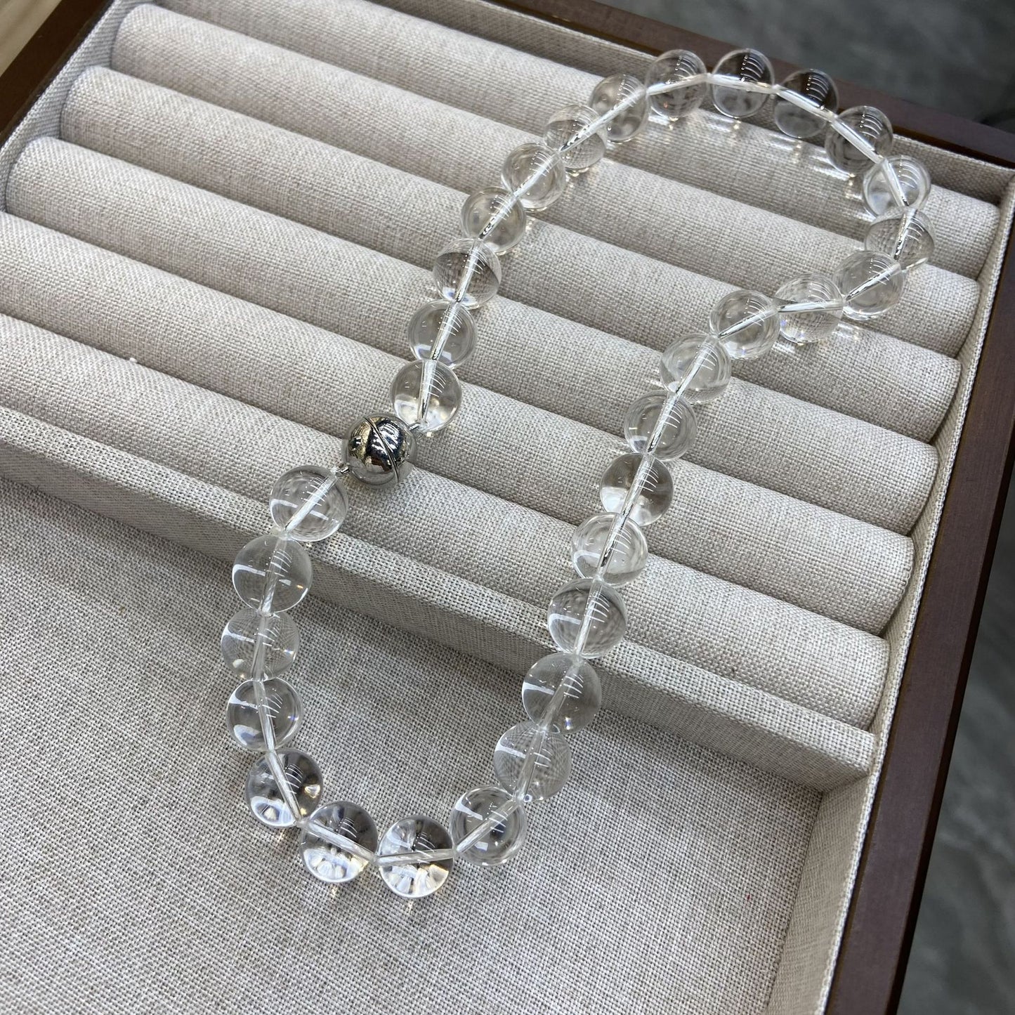 Perles transparentes cristal blanc 12 MM collier bracelet
