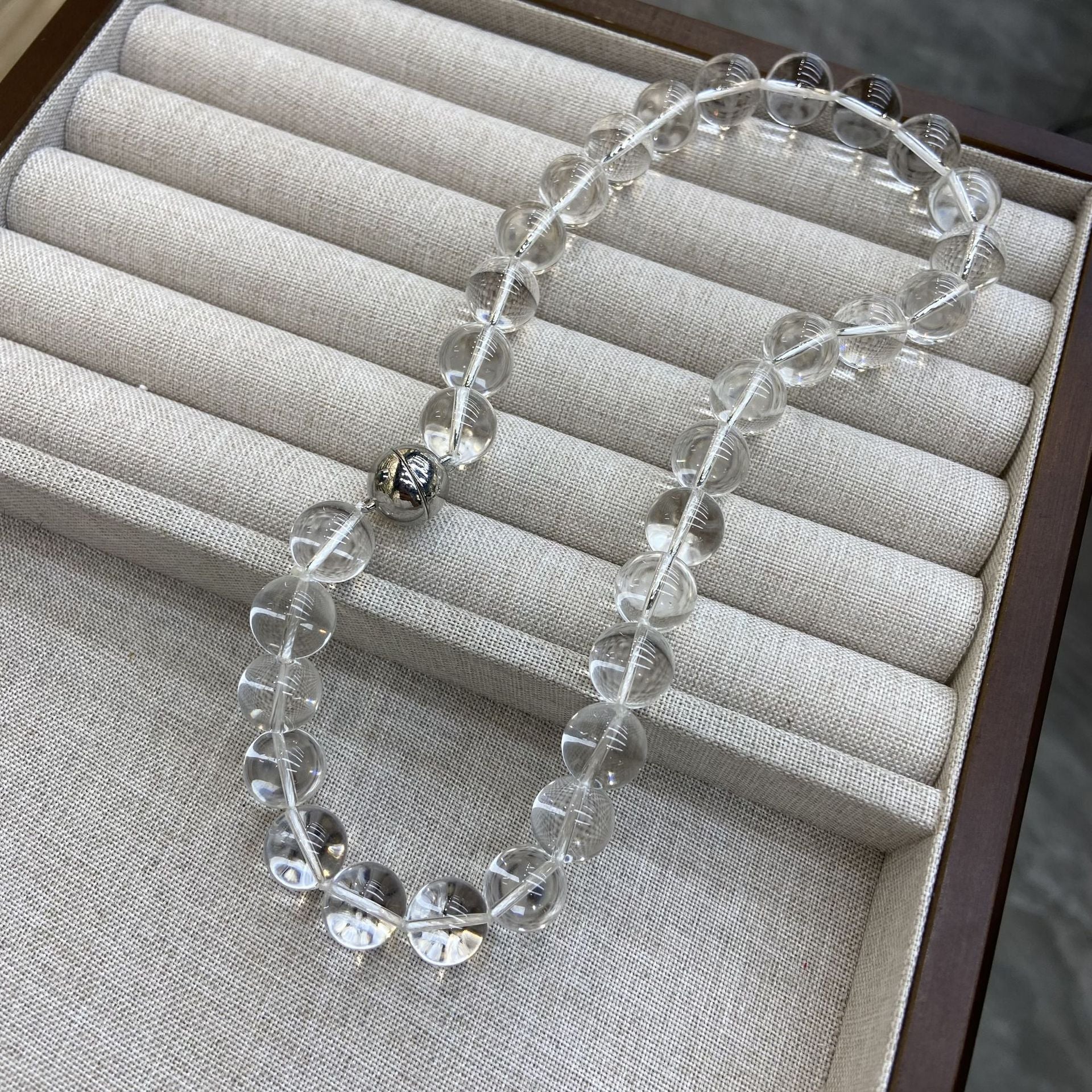 Perles transparentes cristal blanc 12 MM collier bracelet