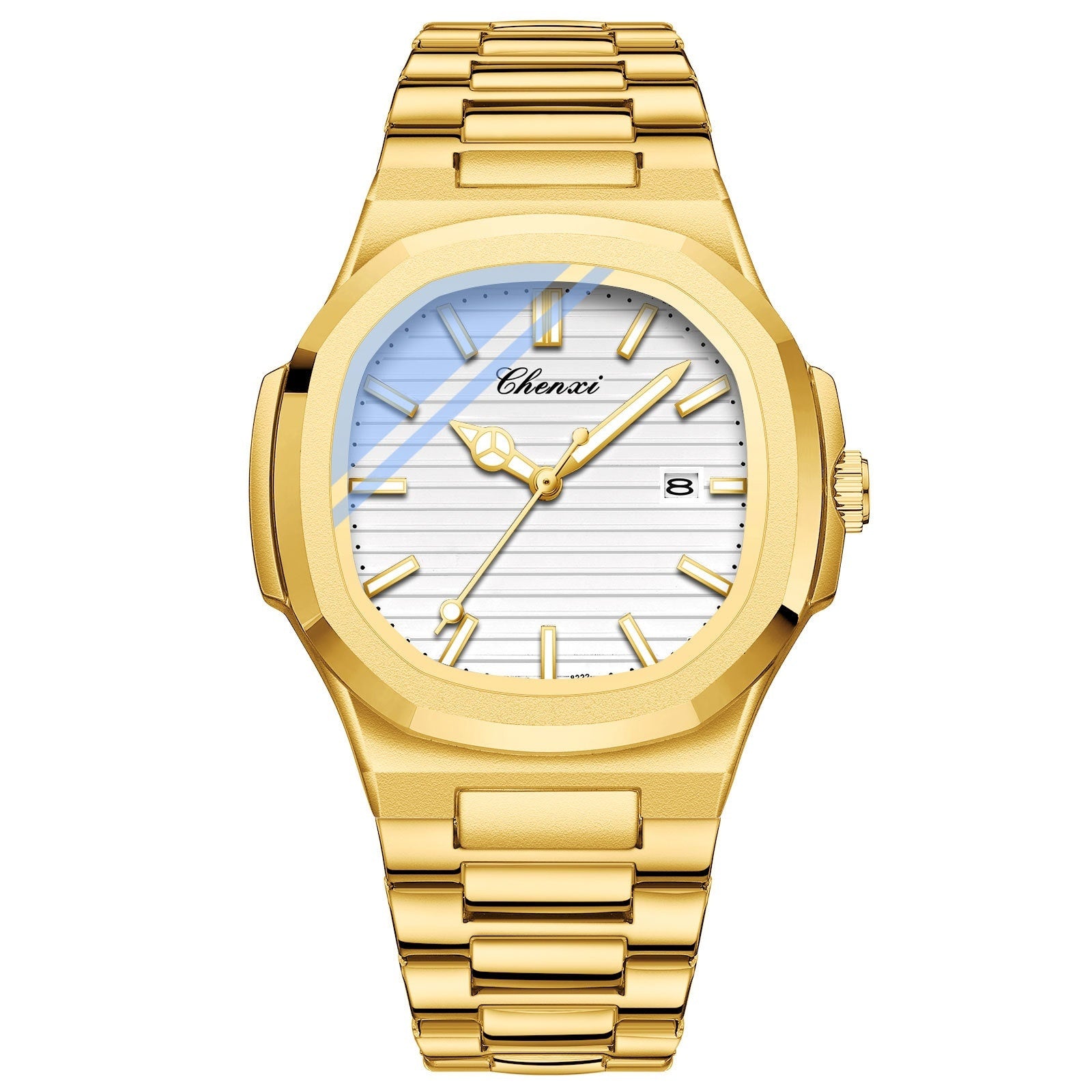Chenxi Montre Acier Couple Lumineuse Étanche Simple Tendance