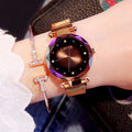 Montre à absorption de fer avec bracelet magnétique paresseux en quartz étoilé pour femme