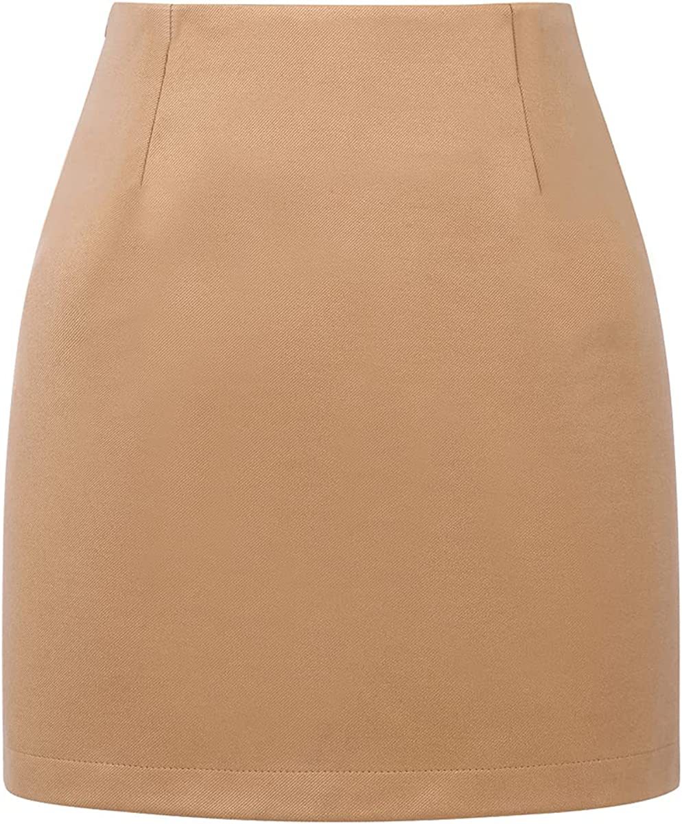 Mini-jupe crayon moulante en laine à carreaux taille haute pour femme
