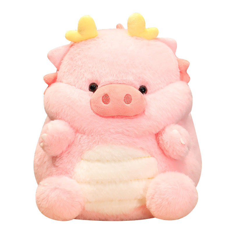 Mignonne peluche oreiller dragon cochon