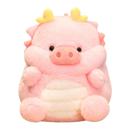 Mignonne peluche oreiller dragon cochon