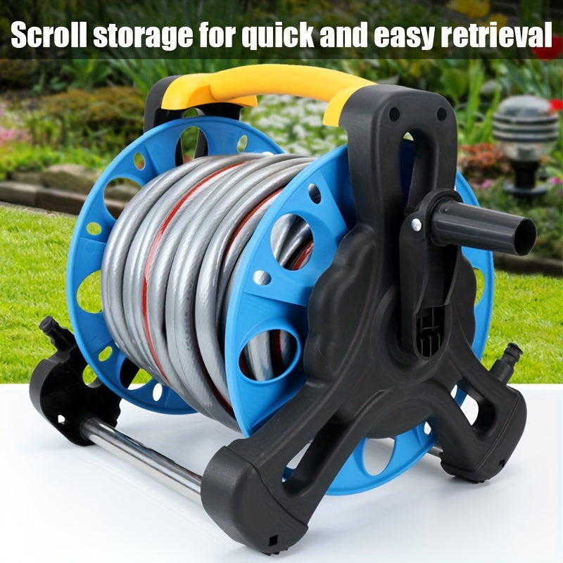 Compact Garden Hose Stand with Adjustable Frame-3