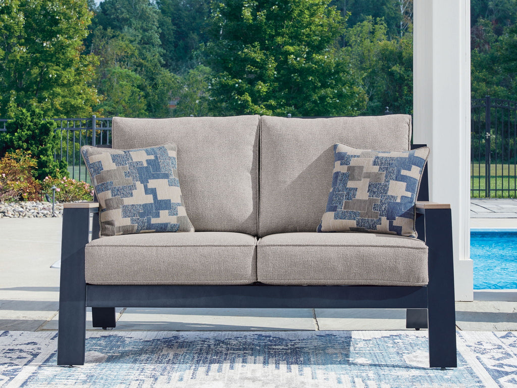 East Beach - Loveseat With Cushion - Blue-2