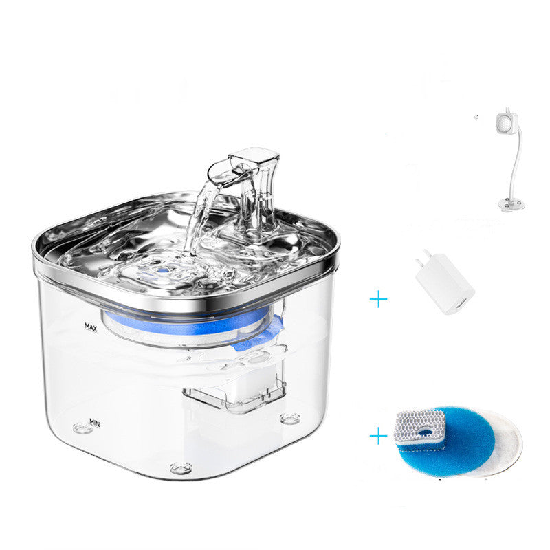 Dispensador de Agua Automático de Acero Inoxidable para Mascotas (Perro y Gato) Fuente Inteligente Accesorios para Mascotas