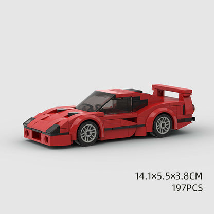 Jouets pour enfants Modèle de voiture Voiture de sport et petites briques de construction MOC Jouets éducatifs