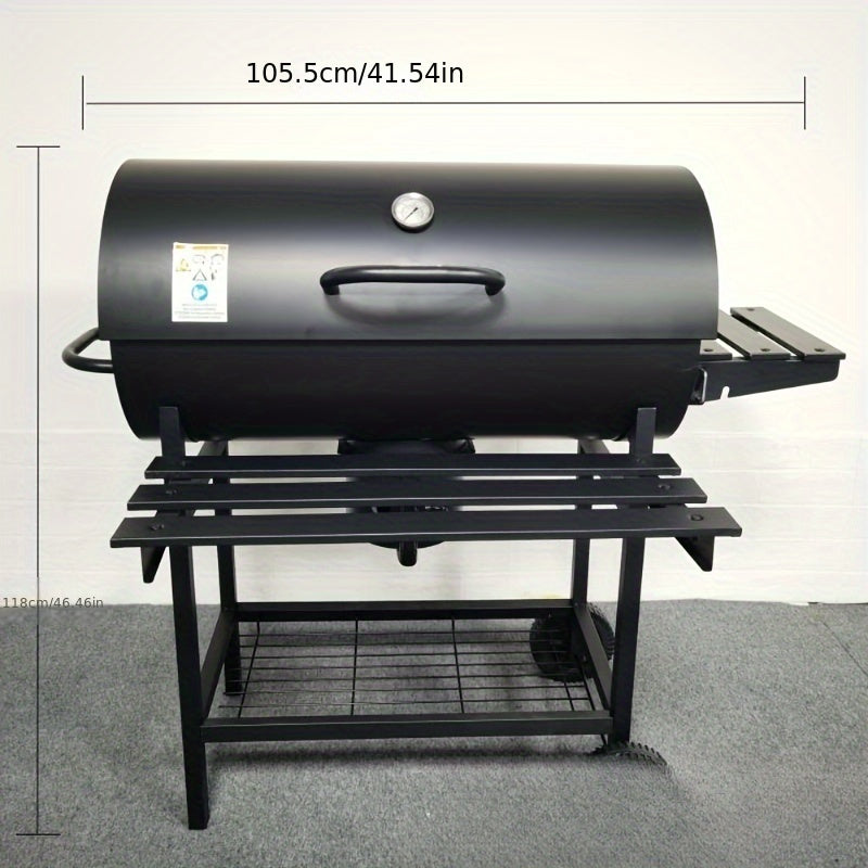 Grille de barbecue multifonctionnelle d'extérieur avec plaque en fer