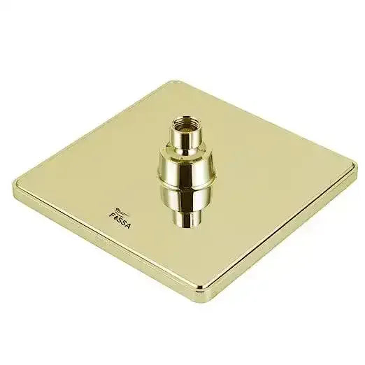8 Inch Rainfall Square Overhead Shower Gold With Arm (18 Inch)-1