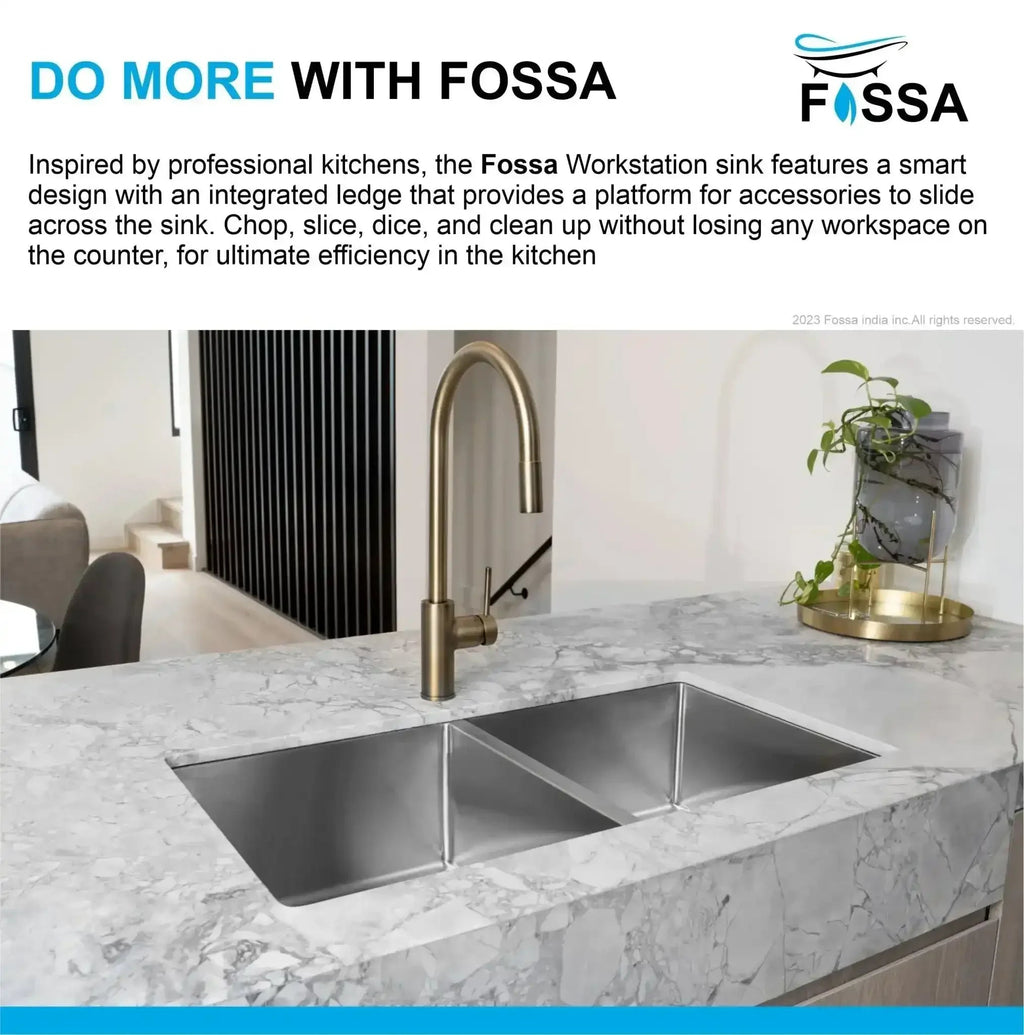 Premium Handmade (32x 20x 10) Inch Double Bowl Silver Stainless Steel Kitchen Sink-3